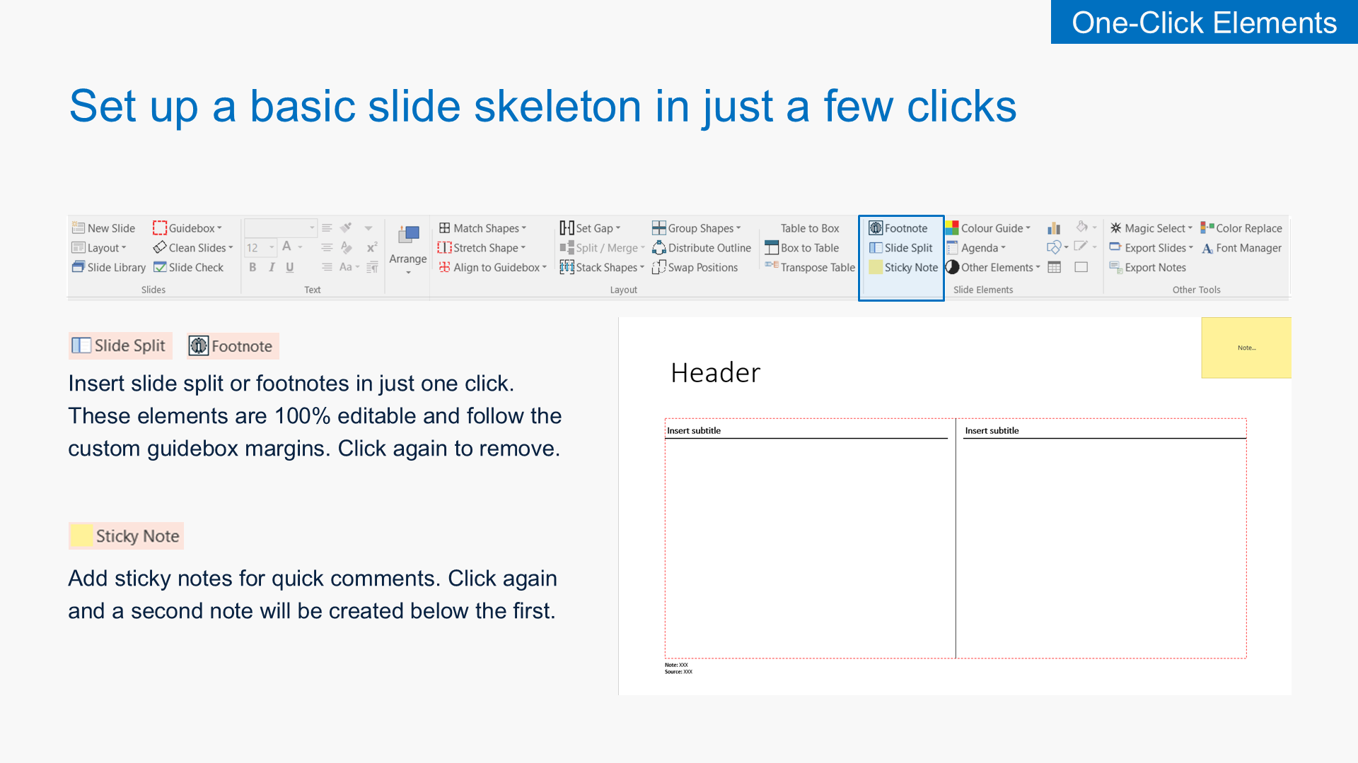 One-Click Elements screenshot