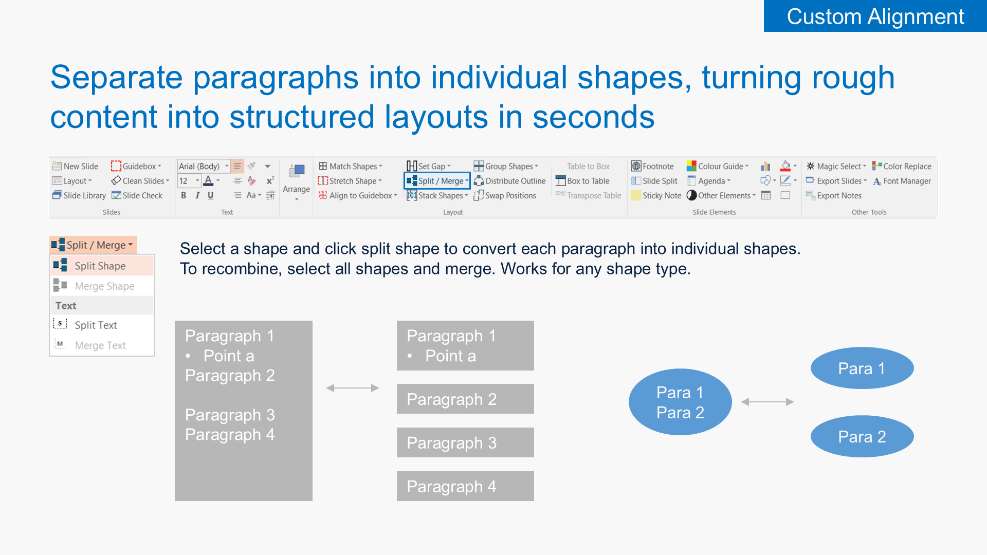 Split & Merge Paragraphs screenshot