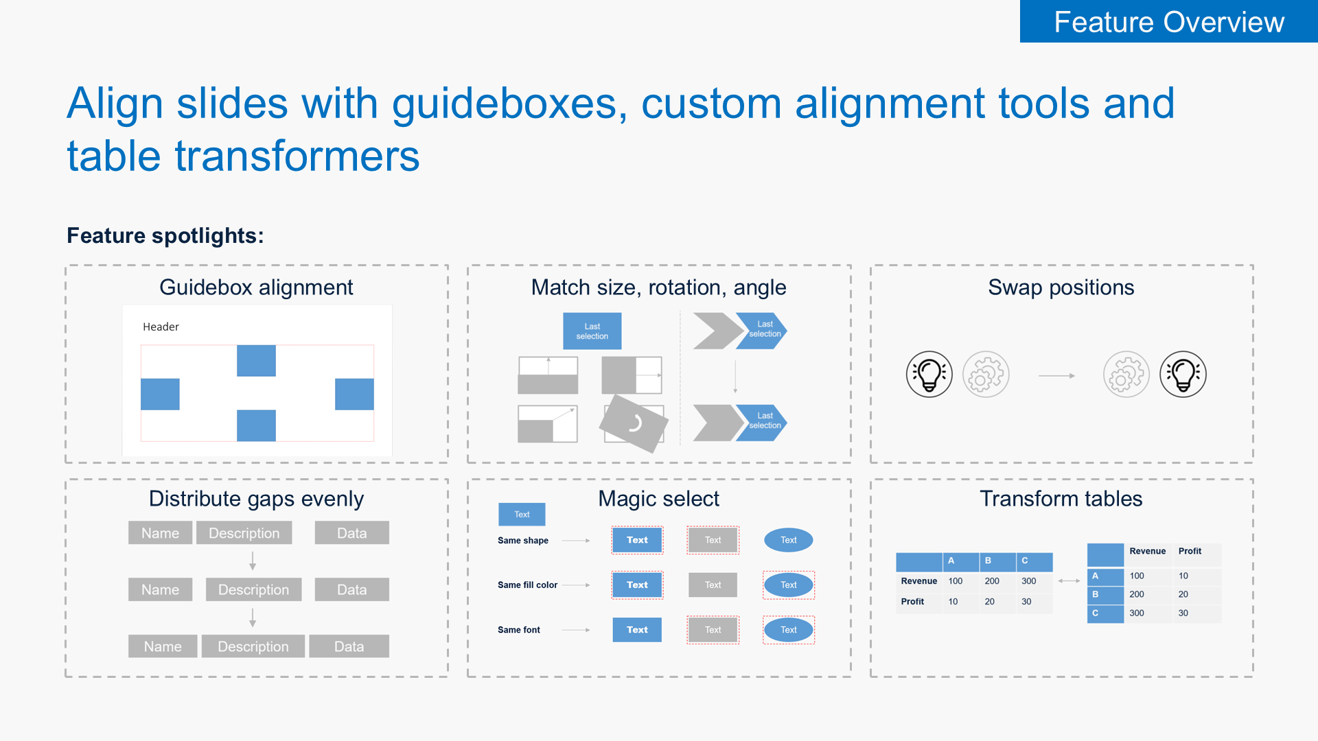Xandio alignment and table transformer tools